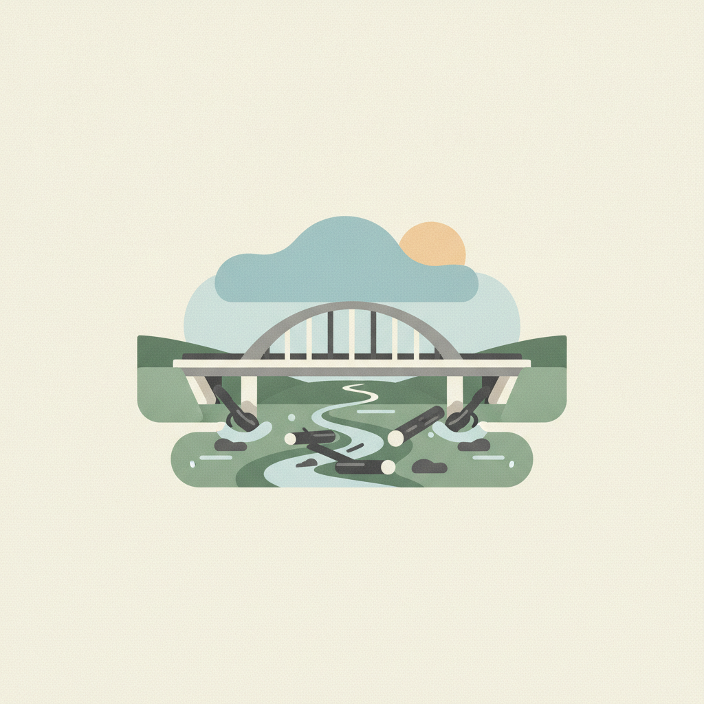 An illustration of a gray arched