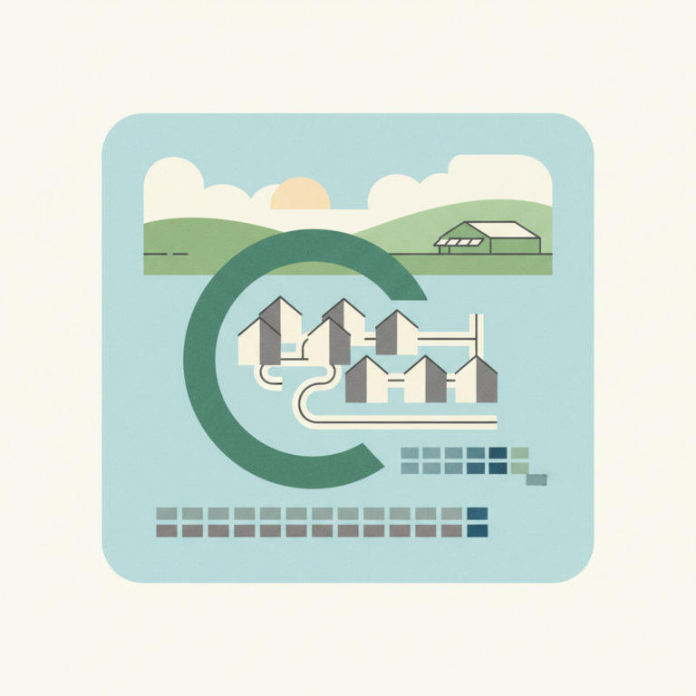 An abstract, minimalist graphic illustration depicting a