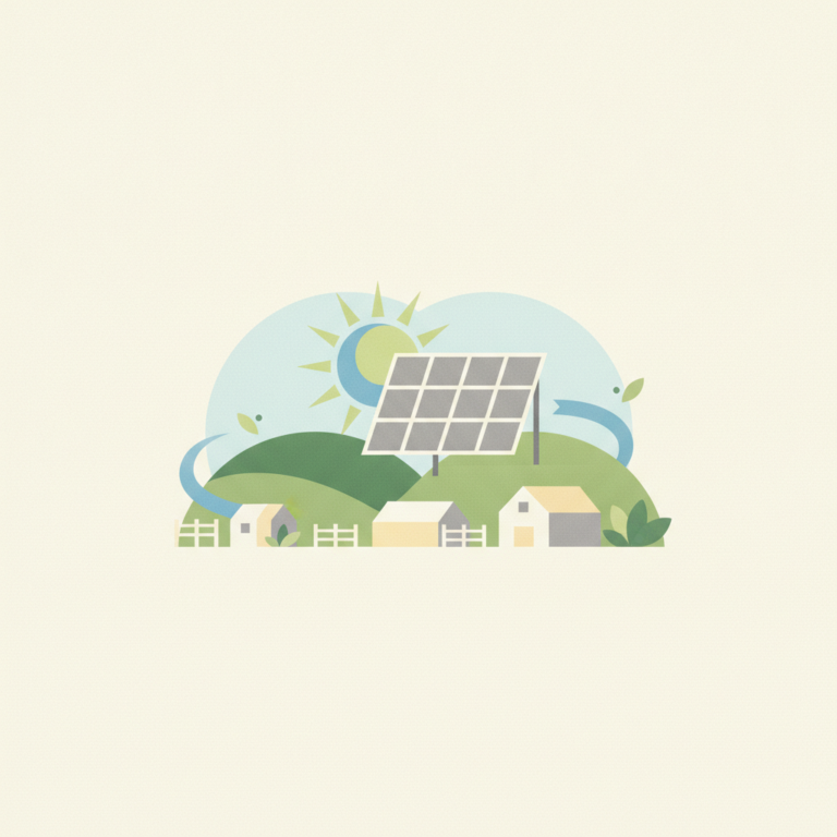 An illustration of a rural