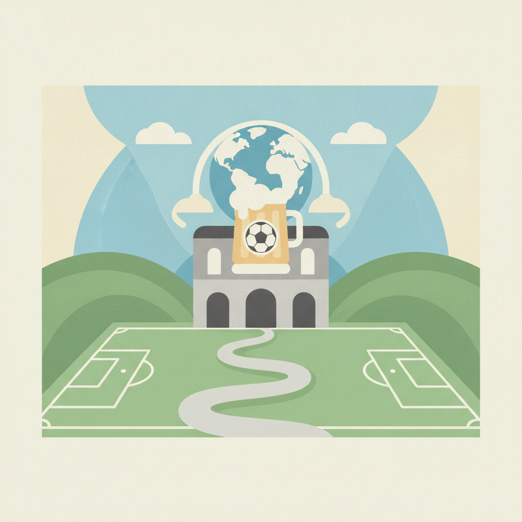 An illustration featuring a grey stone building with