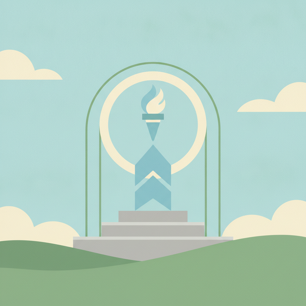 An illustration of a monument styled as a