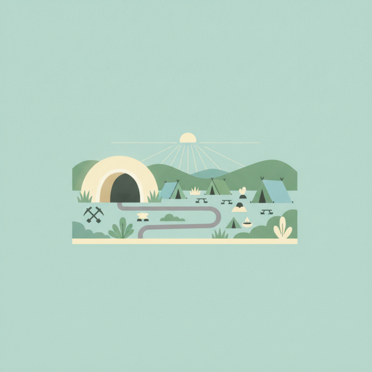 A minimalist vector-style illustration