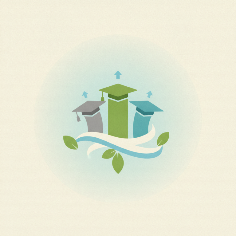 An illustration featuring three vertical pillars of varying