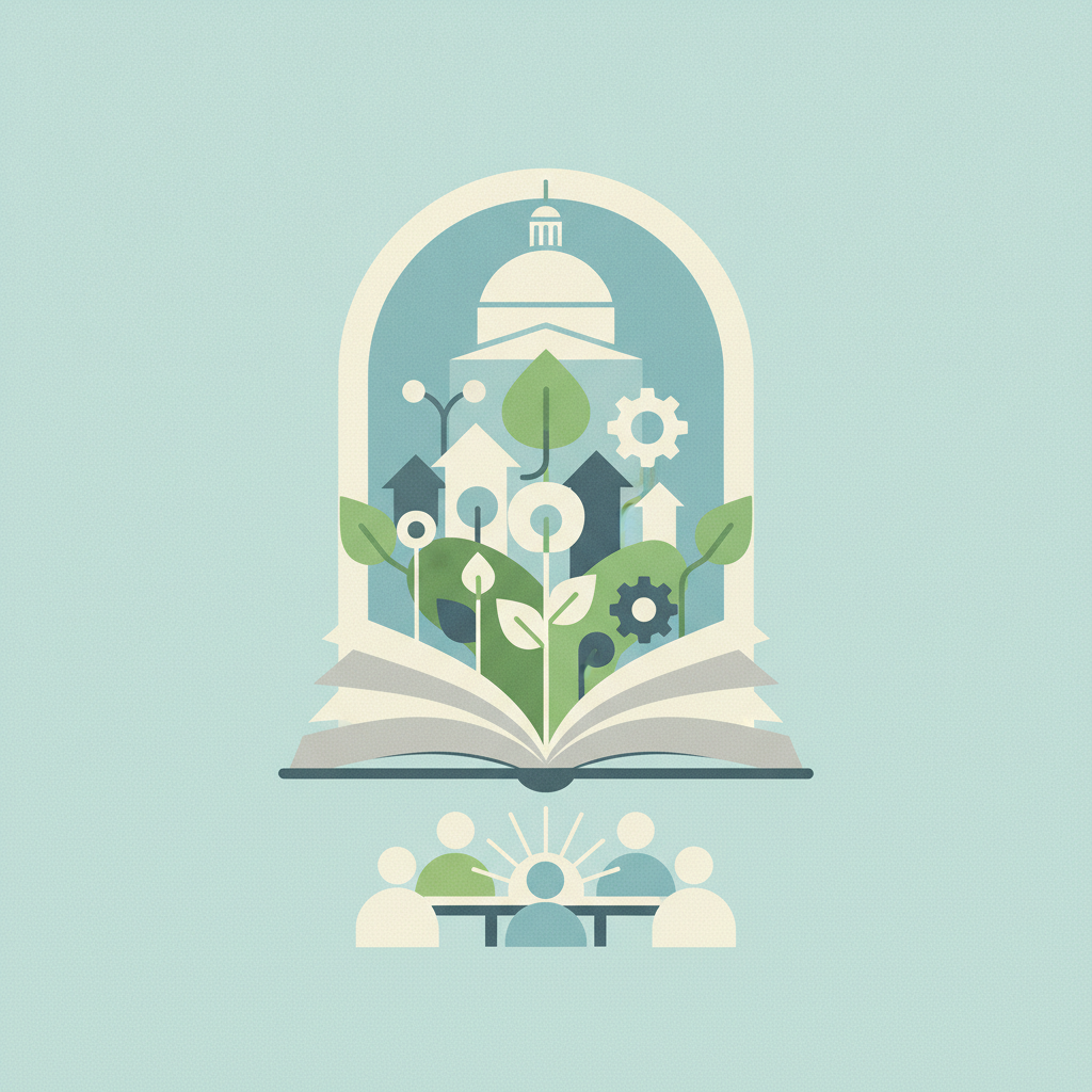An illustration of an open book