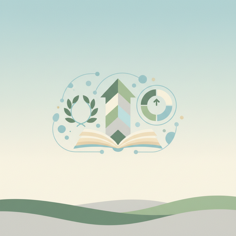 An illustration in a muted pastel color palette