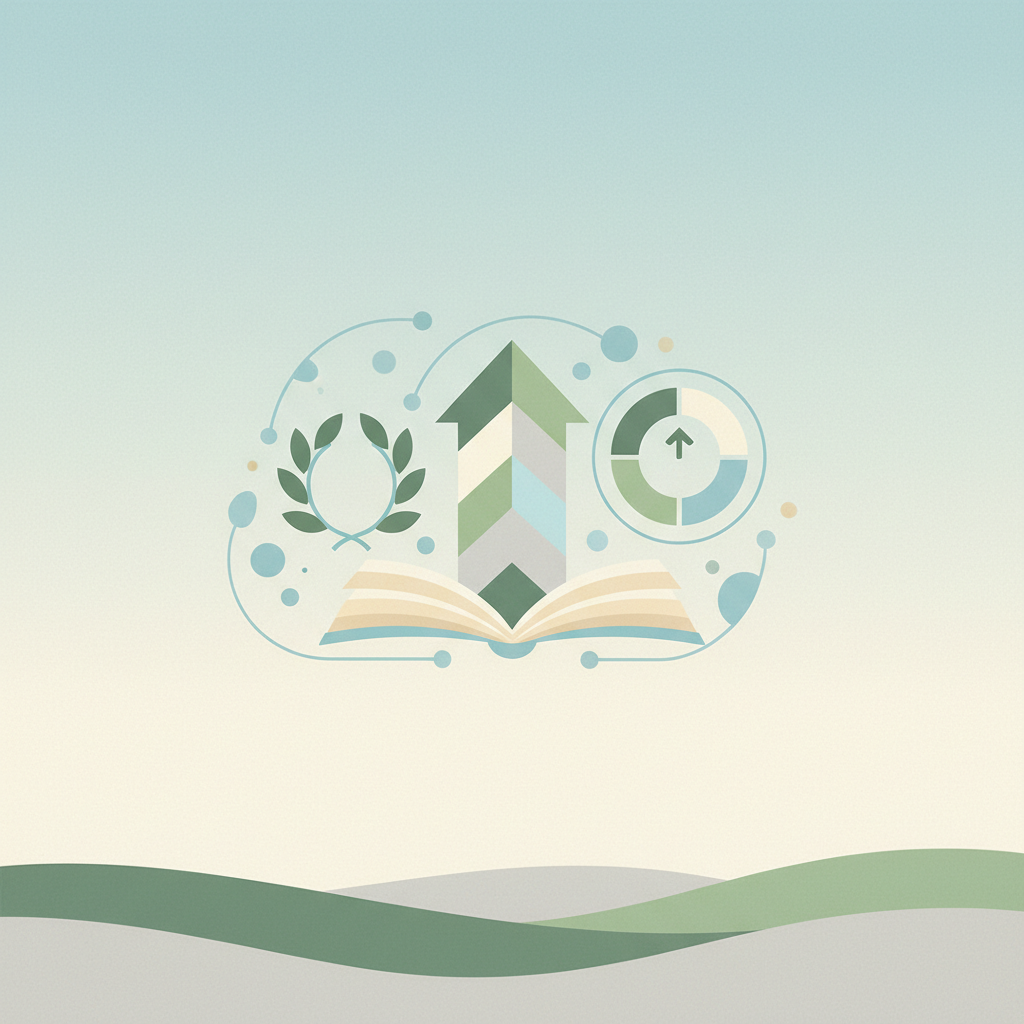 An illustration in a muted pastel color palette