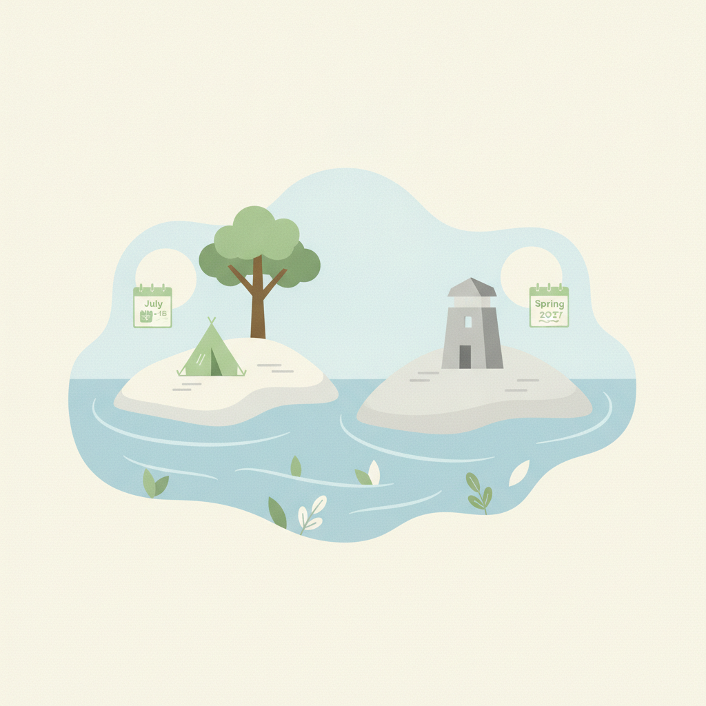An illustration depicting two small
