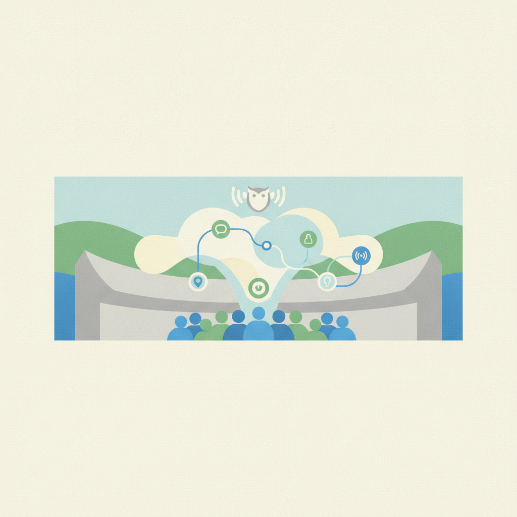 An illustration depicting fan engagement, featuring a