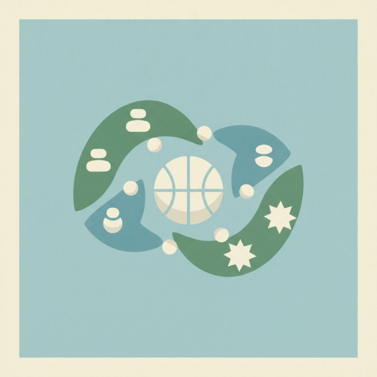 An abstract, minimalist vector illustration