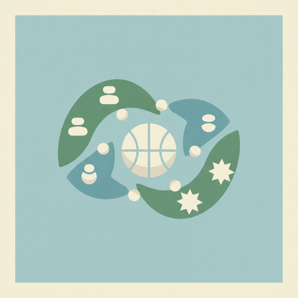 An abstract, minimalist vector illustration