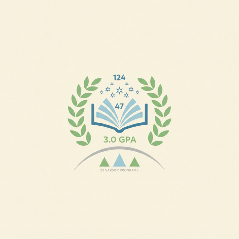 An infographic graphic featuring an open blue book