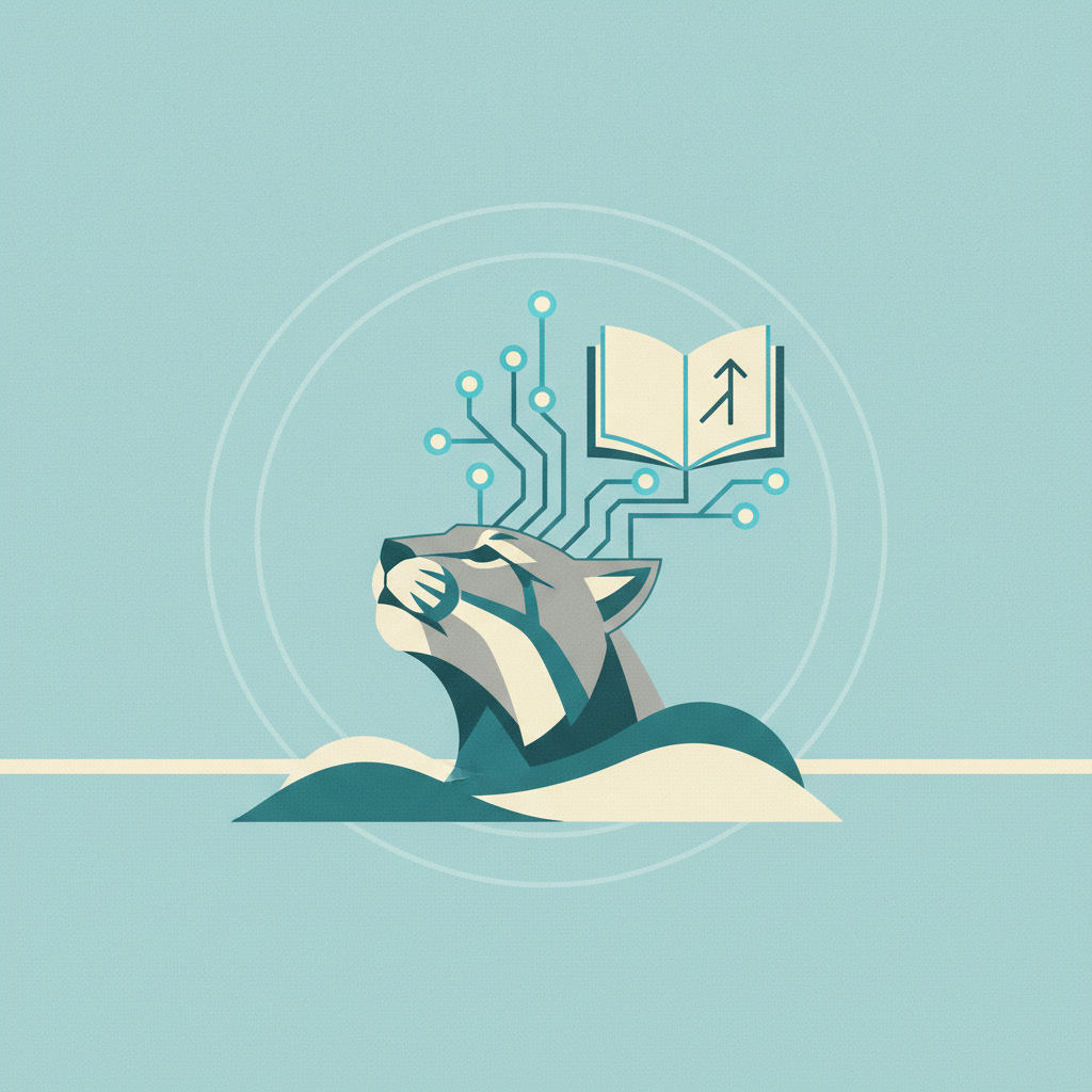A stylized graphic illustration on a light