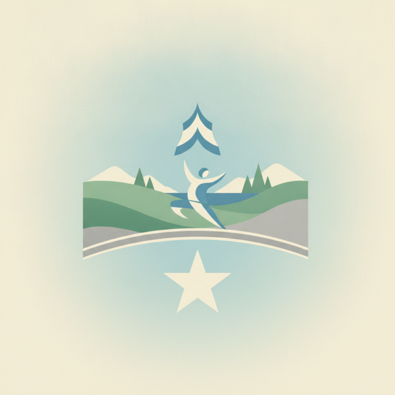 An artistic, retro-style graphic