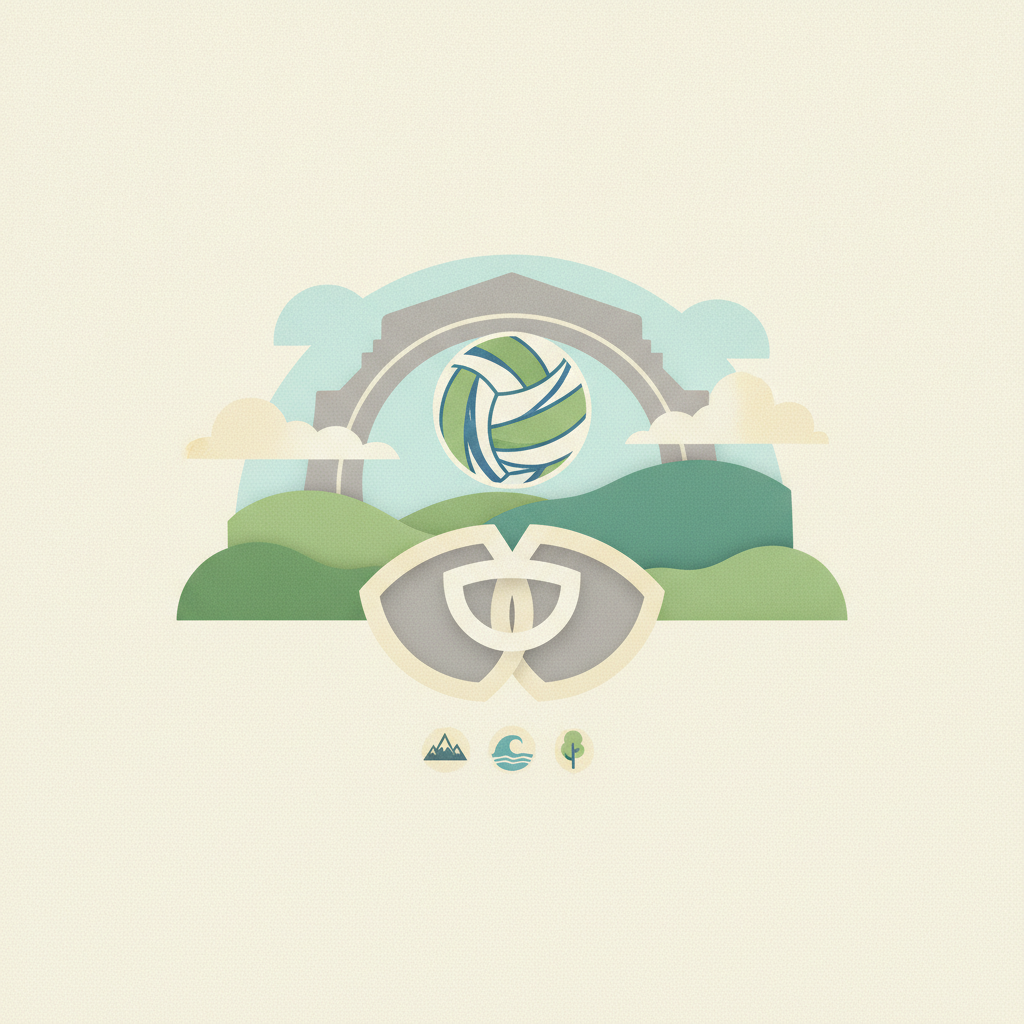 An artistic, stylized graphic featuring a