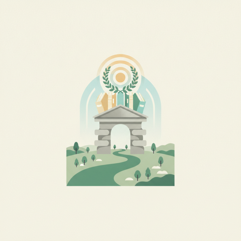 An illustration in soft pastel colors featuring a