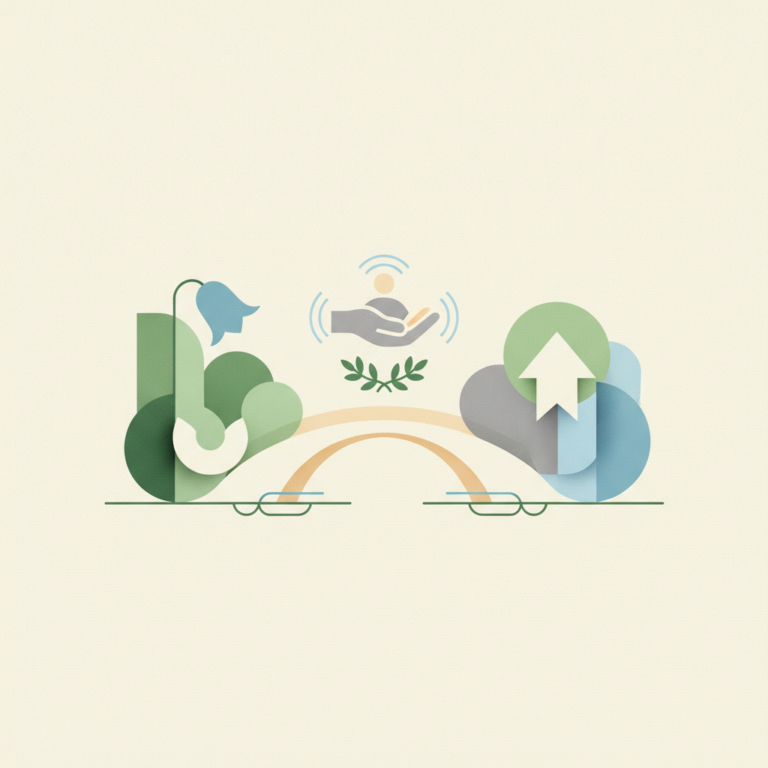 An abstract, minimalist vector illustration depicting