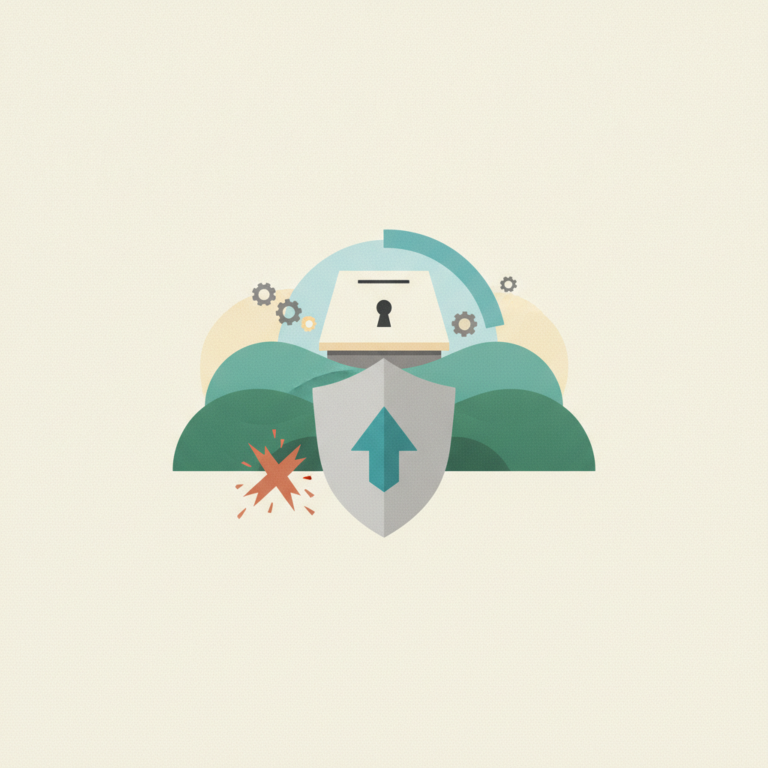 An illustration symbolizing election security in