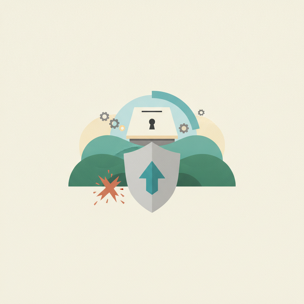 An illustration symbolizing election security in