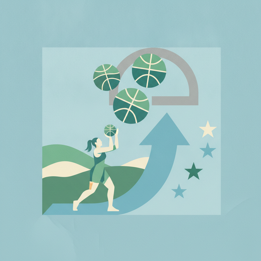 Several stars (cream, blue, green
