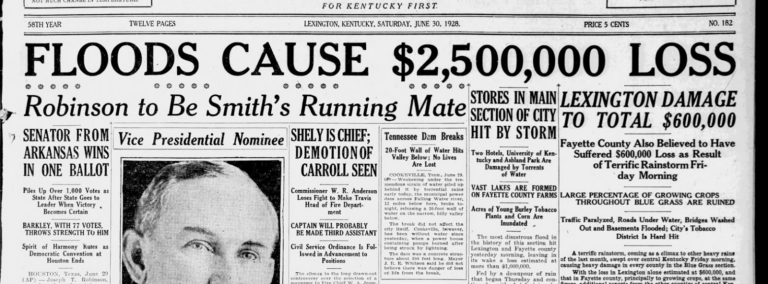 a newspaper front page from