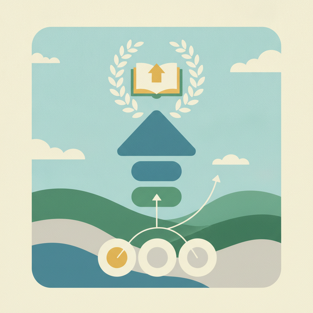 An abstract minimalist illustration featuring