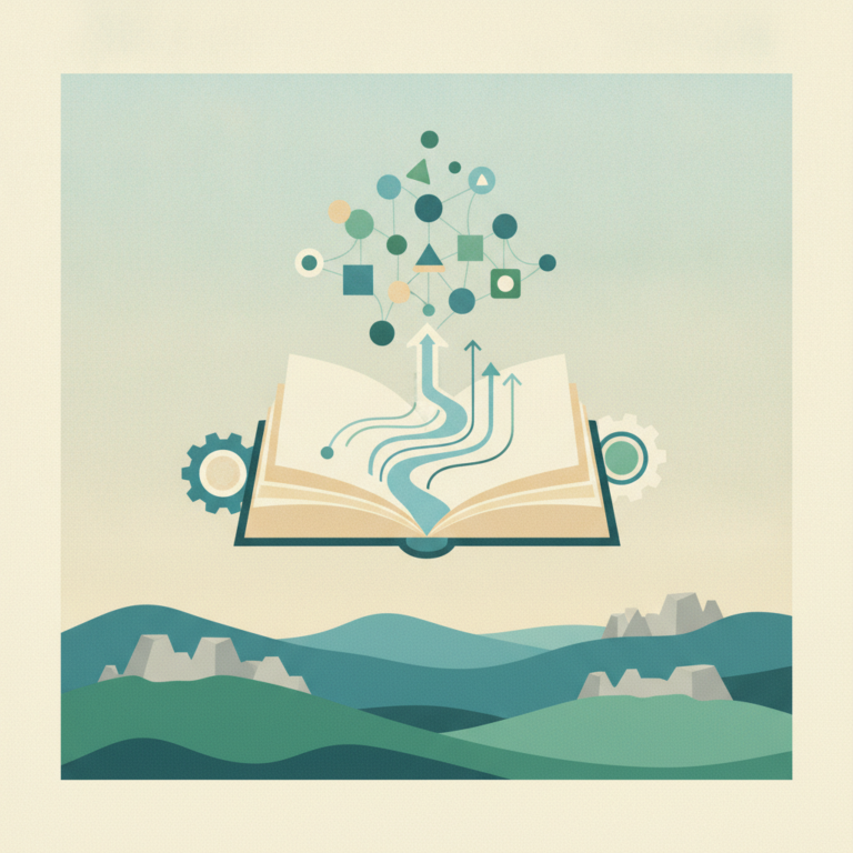 An abstract vector illustration featuring an open