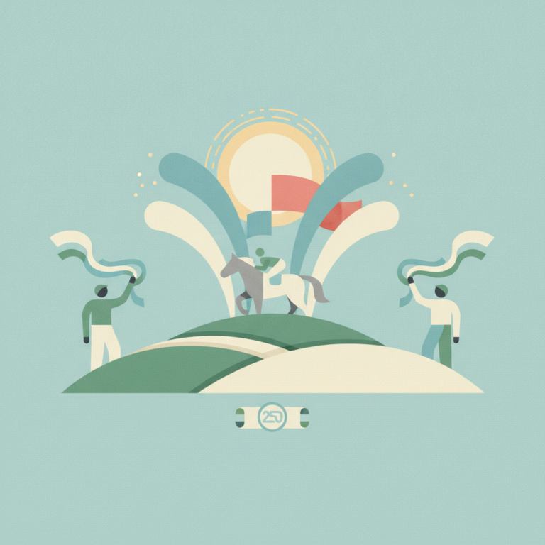 A minimalist vector illustration celebrating Kentucky's