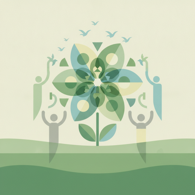 An abstract graphic illustration