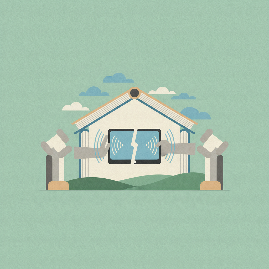 An illustration depicting a house with