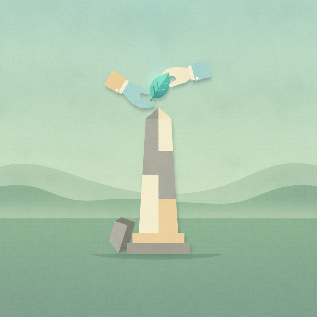 An illustration in a muted
