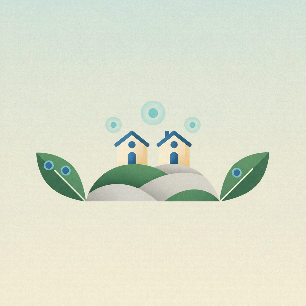 An illustration of two small,