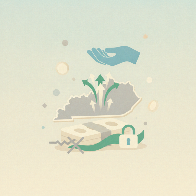 An illustration depicting the state of Kentucky