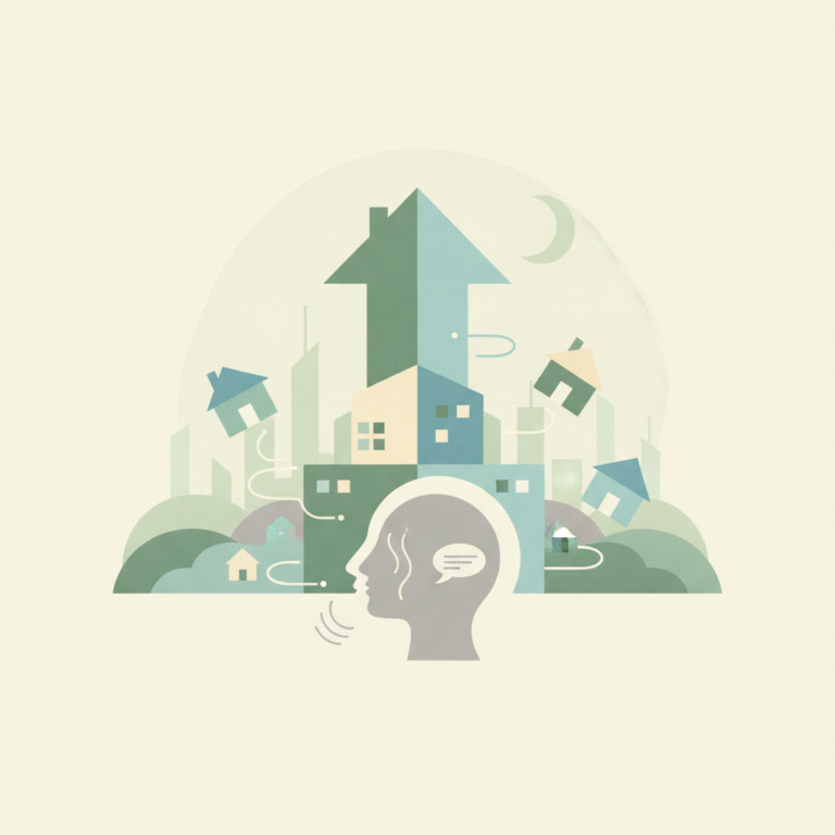 An illustration in muted green