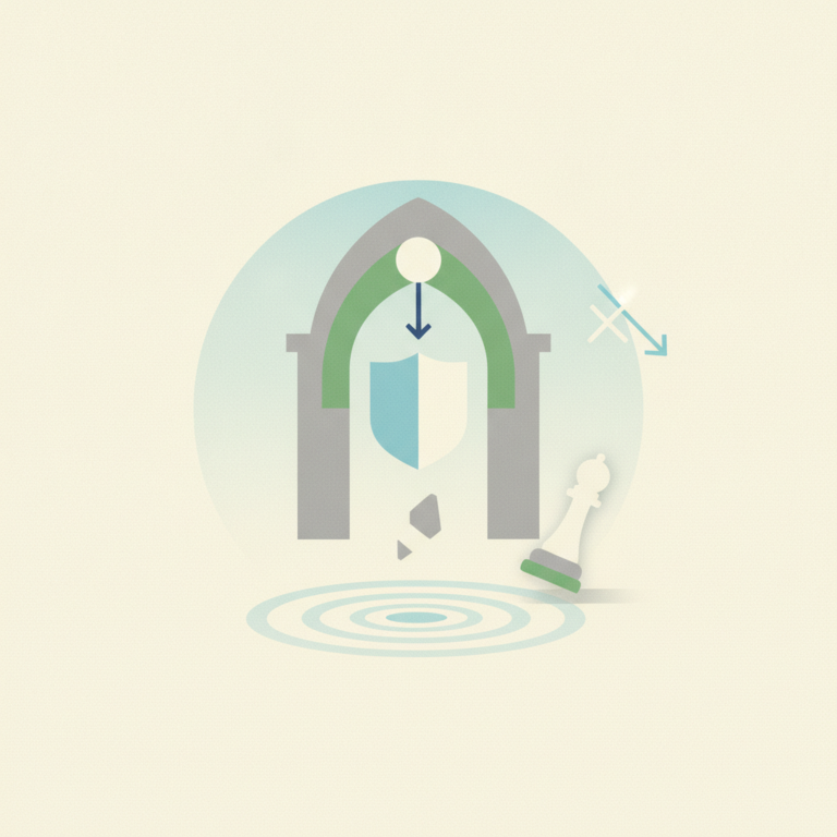 An abstract illustration set against a pale