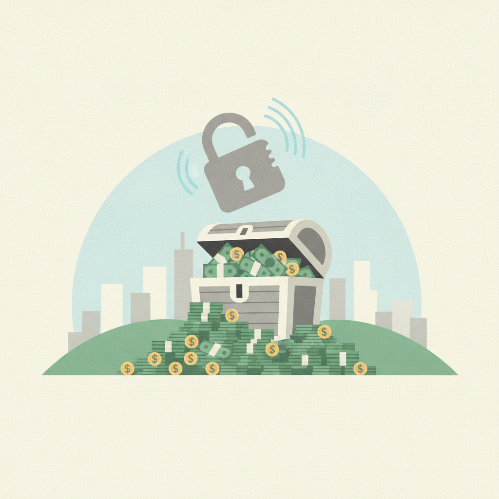 An illustration depicting an open,