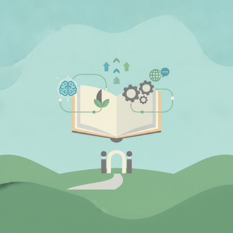 An illustration featuring a large open