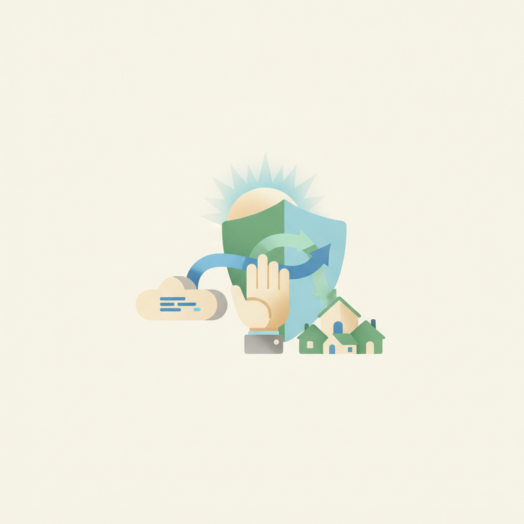 An abstract vector illustration depicting consumer protection against