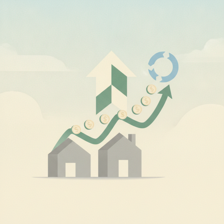 An illustration showing rising costs for