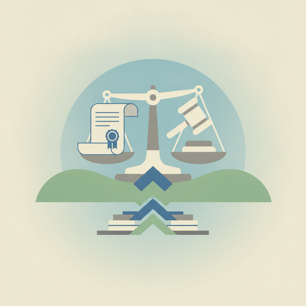 An illustration of the scales of justice balanced
