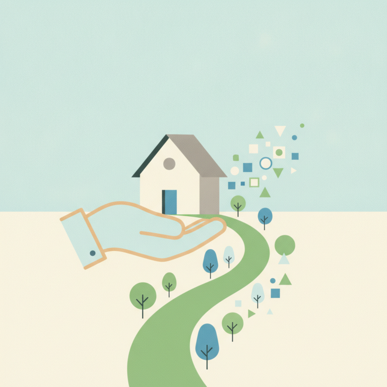 Minimalist illustration featuring a