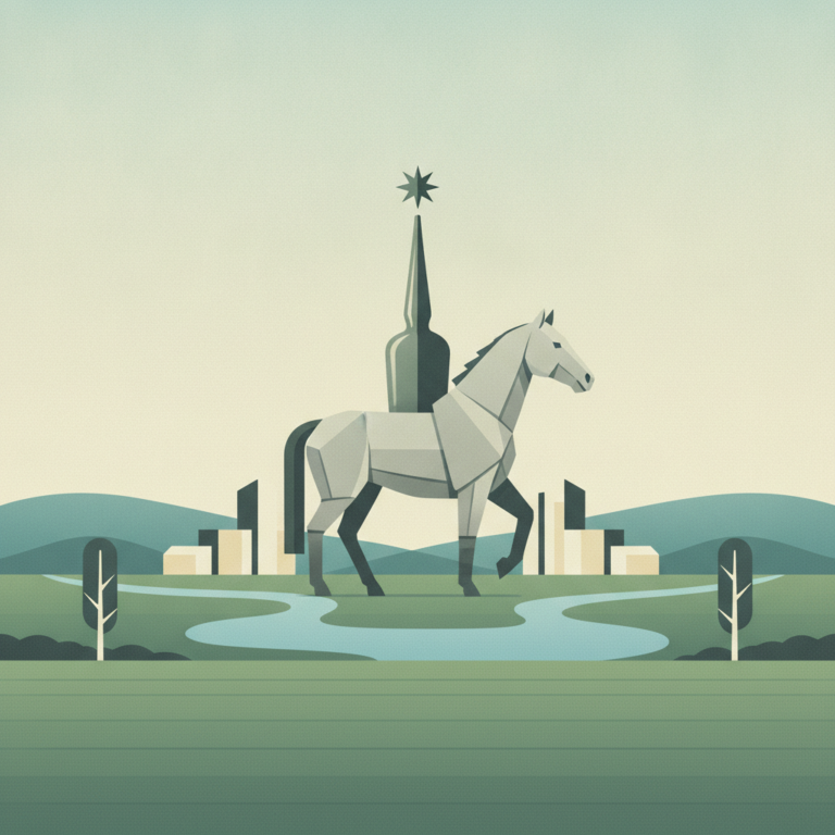An elegant, minimalist illustration featuring