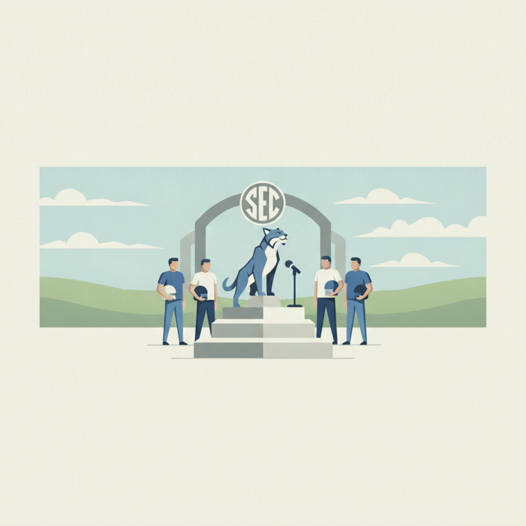 An illustration of a Kentucky Wildcats mascot