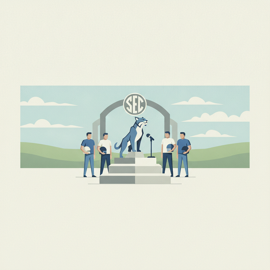 An illustration of a Kentucky Wildcats mascot