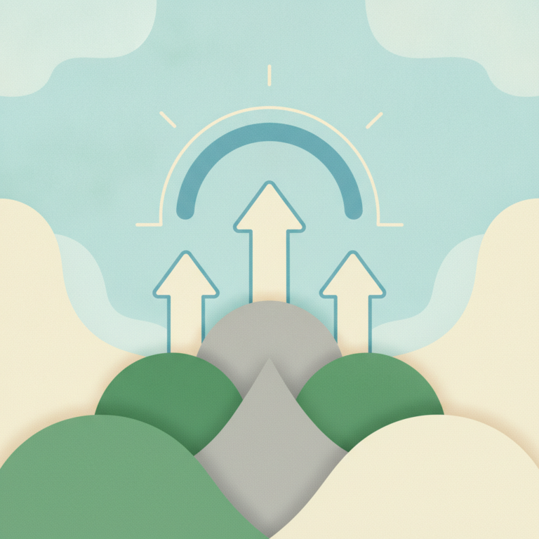 An abstract illustration in soft