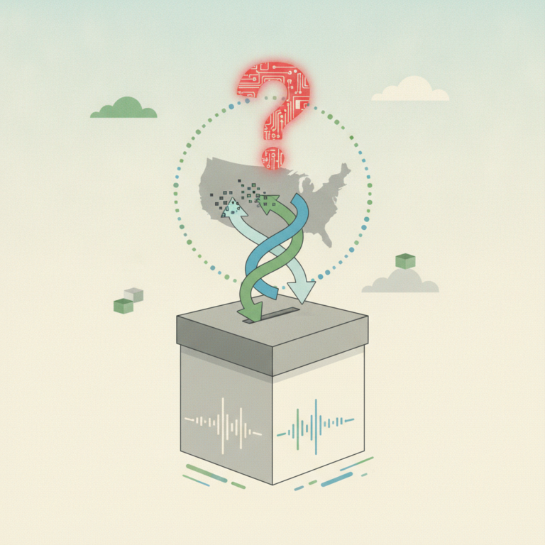 An illustration depicting the uncertainty of US