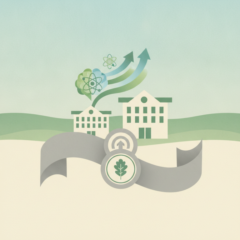 An illustration in soft shades of green