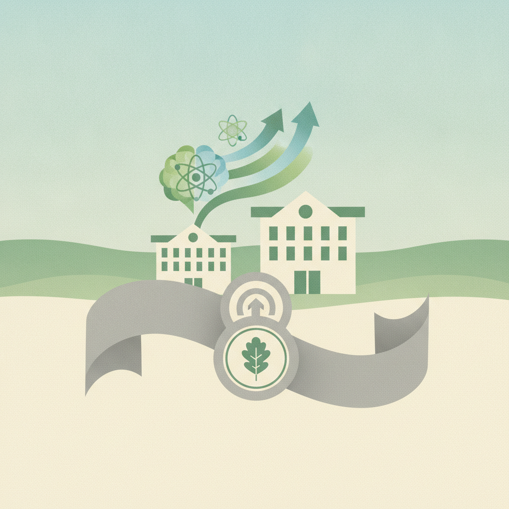 An illustration in soft shades of green