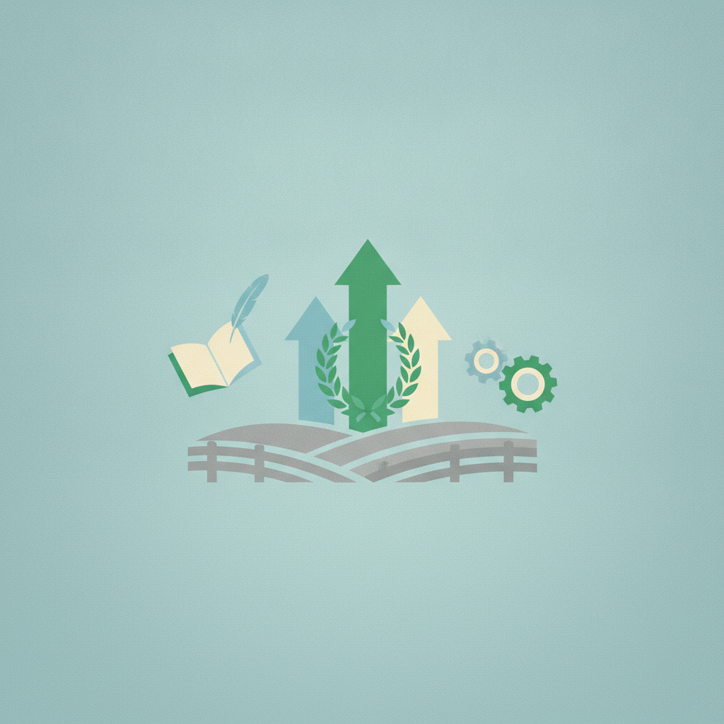 motif: A green laurel wreath surrounding the