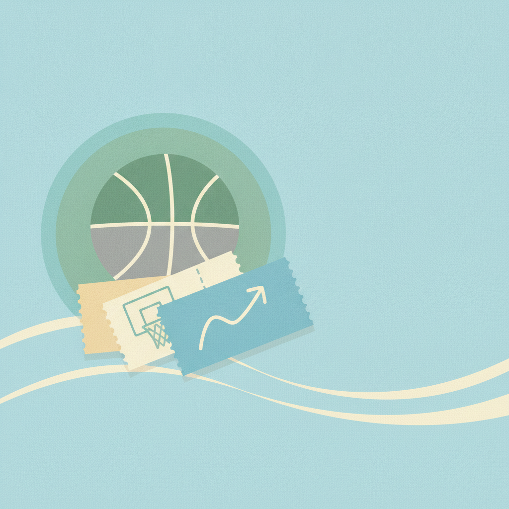 An illustration of a basketball-themed