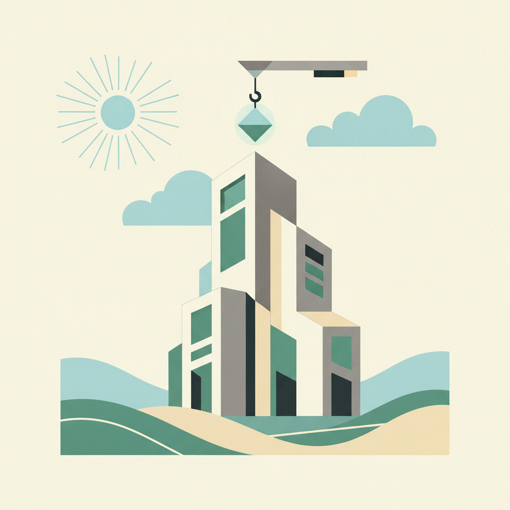 A minimalist, geometric illustration of a